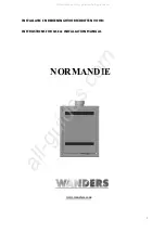 WANDERS NORMANDIE Instructions For Use & Installation Manual preview