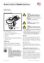 Preview for 1 page of WAREMA Weather station Operating And Installation Instructions