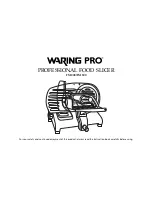 Waring FS1000 User Manual preview