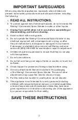 Preview for 2 page of Waring WSG30 Instruction Book