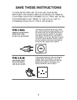 Preview for 3 page of Waring WSG30E Instructions For The Use