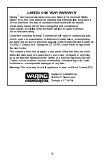 Preview for 7 page of Waring WW180 Instruction Booklet