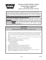 Preview for 1 page of Warn 90930 Installation Instructions Manual