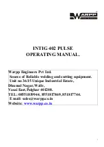 WARPP INTIG 402 PULSE Operating Manual preview