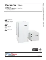 Water Furnace Versatec Ultra Series Installation Manual preview