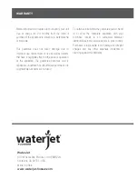 Preview for 12 page of WaterJet Classic WJ-700 User Manual