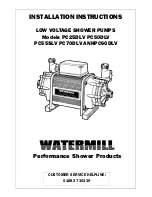 Watermill PC25DLV Installation Instructions Manual preview