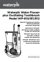 Waterpik Waterflosser WP-810 Instruction Manual preview