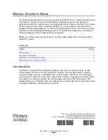 Preview for 1 page of Waters WAT051518 Quick Start Manual