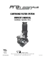 Waterway pro clean plus Owner'S Manual preview