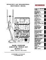 Preview for 1 page of Watkins-Johnson Company AN/PRD-11 Operator'S  Maintenance Manual