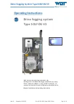 WDT SOLFOG V3 Operating Instructions Manual preview