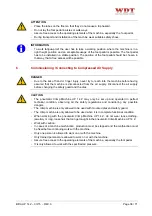 Preview for 36 page of WDT UP 14 Z Operating Instructions Manual