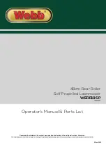 Webb 193807002 Operator'S Manual & Parts List preview