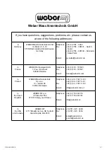 Preview for 31 page of Weber mt CR 9-II Operating And Maintenance Manual