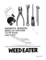 Preview for 1 page of Weed Eater 159411 Owner'S Manual