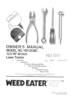 Weed Eater 160637 Owner'S Manual preview