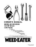 Preview for 1 page of Weed Eater 171883 Owner'S Manual