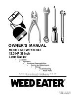 Weed Eater 178078 Owner'S Manual preview