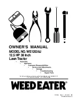 Preview for 1 page of Weed Eater 178106 Owner'S Manual