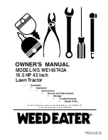 Preview for 1 page of Weed Eater 186073 Owner'S Manual