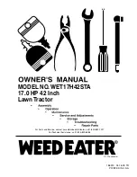 Preview for 1 page of Weed Eater 186913 Owner'S Manual