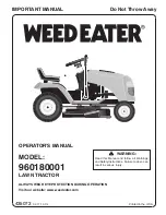 Weed Eater 435073 Operator'S Manual preview