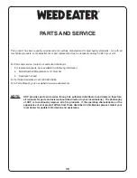 Preview for 30 page of Weed Eater 435073 Operator'S Manual