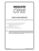 Preview for 40 page of Weed Eater One 28600 Operator'S Manual