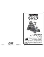 Preview for 1 page of Weed Eater One WE261 Operator'S Manual