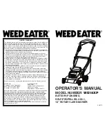 Preview for 1 page of Weed Eater WE18XP Operator'S Manual