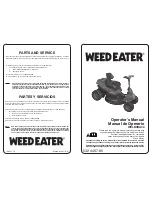 Preview for 1 page of Weed Eater WELRVBA30 Operator'S Manual