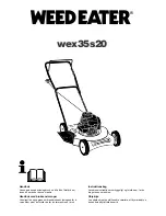 Preview for 34 page of Weed Eater wex35s20 Manual