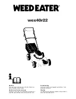 Preview for 25 page of Weed Eater wex40r22 Instruction Manual