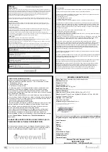 Preview for 18 page of weewell WHC660 User Manual