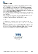 Preview for 50 page of WEG AG10 250 Installation, Operation And Maintenance Manual