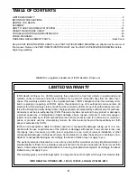 Preview for 2 page of Weider PRO 9400 User Manual