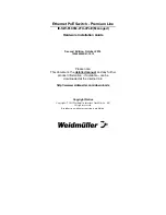 Preview for 1 page of Weidmuller IE-SW-PL06M-2TX-4PoE Hardware Installation Manual