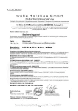 Preview for 105 page of Weka Holzbau 593.4040 Assembly, User And Maintenance Instructions