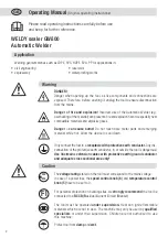 Preview for 2 page of WELDY sealer GW800 Operating Manual