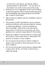 Preview for 4 page of Wellcare FE-5837BK User Manual