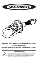 Preview for 9 page of Werner A510002 Operation And Instruction Manual