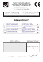 Preview for 49 page of WERTHER INTERNATIONAL TITANIUM BIKE Instruction And Maintenance Manual