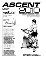 Weslo Ascent 2010 Manual preview