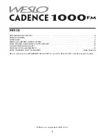 Preview for 2 page of Weslo Cadence 1000 Fm (Italian) Manuale D'Istruzioni