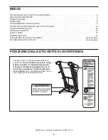 Preview for 2 page of Weslo Cadence 21.0 Cwl Treadmill (Italian) Manuale D'Istruzioni