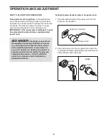 Preview for 9 page of Weslo Cadence 21.0 Treadmill User Manual