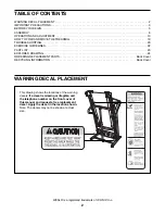 Preview for 2 page of Weslo CADENCE 26.0 User Manual