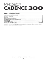 Preview for 2 page of Weslo Cadence 300 (German) Bedienungsanleitung