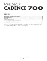 Preview for 2 page of Weslo Cadence 700 (Dutch) Gebruiksaanwijzing